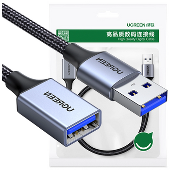 Kabel Ugreen US115 USB-A (męskie) / USB-A (żeńskie) 5Gb/s 5m - czarny