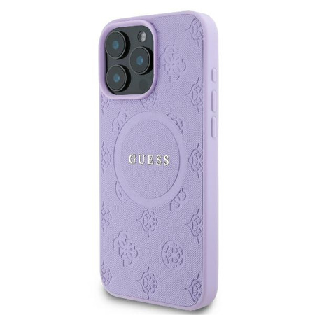 GUESS ETUI HARDCASE DO IPHONE 16 PRO MAX DO MAGSAFE SAFFIANO PEONY LOGO