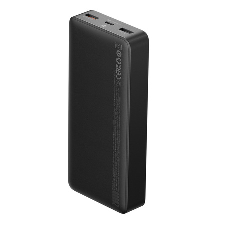 Powerbank 20000mAh USB / USB C 25W PD QC + kabel USB C 60W Baseus Bipow - czarny