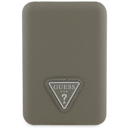 Powerbank indukcyjny Guess Grained       Triangle 5000mAh 15W USB-C MagSafe brązowy
