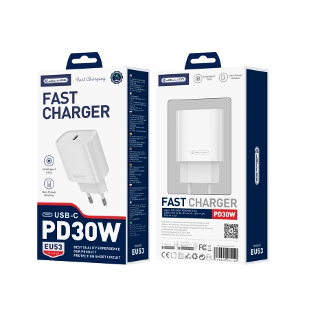 JELLICO ładowarka sieciowa EU53 PD 30W 1xUSB-C Biały