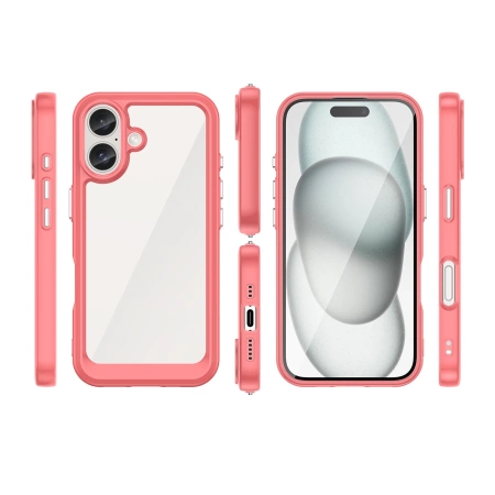 HURTEL ETUI OUTER SPACE CASE Z ŻELOWĄ RAMKĄ DO IPHONE 16 PLUS OCHRONA PRZED