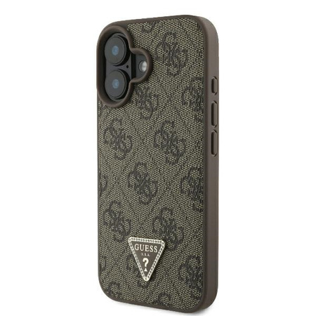 Guess GUHCP16SP4TDSCPW iPhone 166.1 brązowy/brown hardcase Leather Metal Logo Strass Crossbody