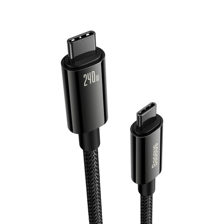 Kabel USB C - USB C 480Mb/s 240W 1m Baseus Tungsten Gold CAWJ040101 - czarny