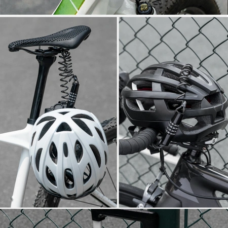 Blokada rowerowa Wozinsky WBN-01R na rower kask wodoodporna na szyfr 4-cyfrowy - czarny