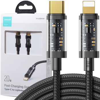 Joyroom kabel przewód USB Typ C - Lightning PD 20W 2m czarny (S-CL020A20-black)