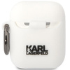 Etui Karl Lagerfeld KLACA2SILKCW na AirPods 1/2 - białe Silicone Karl&Choupette