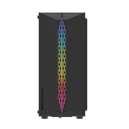 DARKFLASH OBUDOWA KOMPUTEROWA DO PC ATX Z 3 WENTYLATORAMI RGB LED CZARNA
