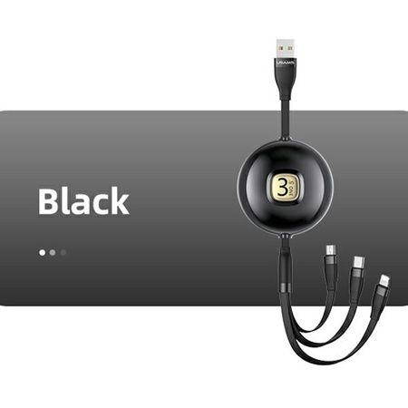 USAMS KABEL 3W1 U69 DO DO LIGHTNING MICRO USB USB-C 1M DO ŁADOWANIA