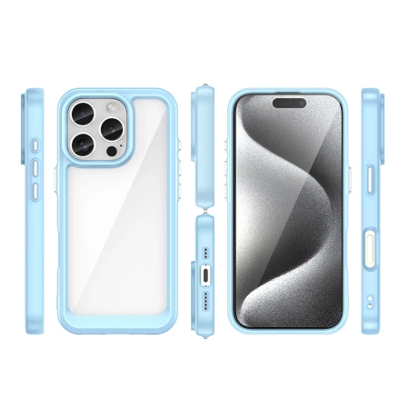 HURTEL ETUI OUTER SPACE CASE Z ŻELOWĄ RAMKĄ DO IPHONE 16 PRO MAX OCHRONA