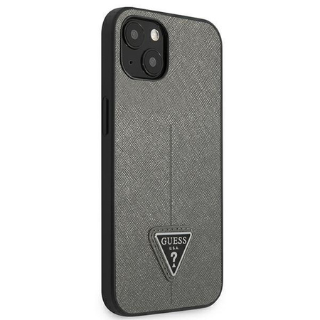 Guess GUHCP14MPSATLG iPhone 14 Plus 6,7" srebrny/silver hardcase SaffianoTriangle Logo