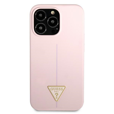 GUESS ETUI HARDCASE DO IPHONE 13 PRO 13 Z SILIKONOWYM TRIANGLE 6,1