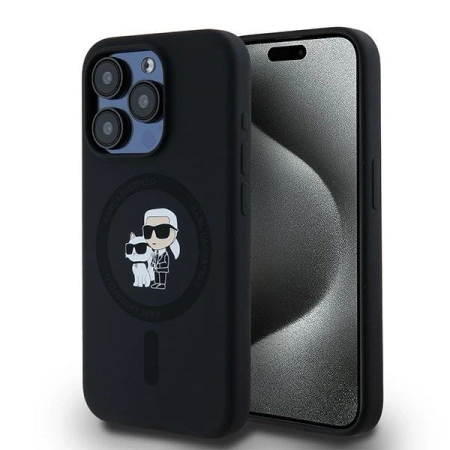 KARL LAGERFELD POKROWIEC HARDCASE SILIKONOWY DO IPHONE 15 PRO Z DO MAGSAFE