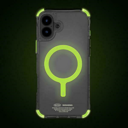 Skinarma etui Saido iPhone 16 6.1 Magnetic Charging zielony/green (niteglow)