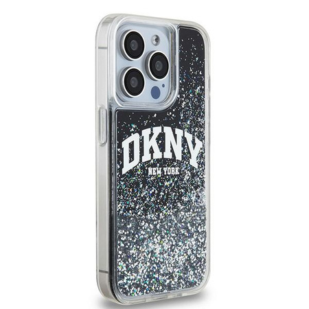 DKNY ETUI HARDCASE DO IPHONE 15 PRO LIQUID GLITTER Z WIELKIM LOGO