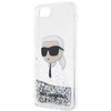 Etui Karl Lagerfeld KLHCI8LNKHCH na iPhone 7/8/ SE 2020 / SE 2022 - srebrne Glitter Karl Head