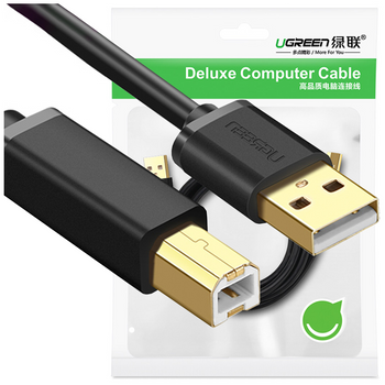Ugreen kabel przewód do drukarki USB-A - USB-B 5Gb/s 2m czarny (US210)