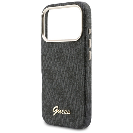 Etui Guess 4G Script MagSafe do iPhone   17 Pro czarny