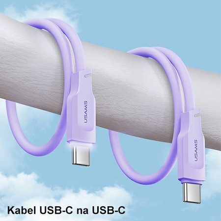 USAMS KABEL USB-C NA USB-C DO TELEFONÓW IPHONE SAMSUNG ŁADOWANIE 100W 1,2M