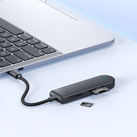 MCDODO PRZEJŚCIÓWKA ADAPTER HUB USB-C ROZDZIELACZ ROZGAŁĘŹNIK 3X USB SD/TF