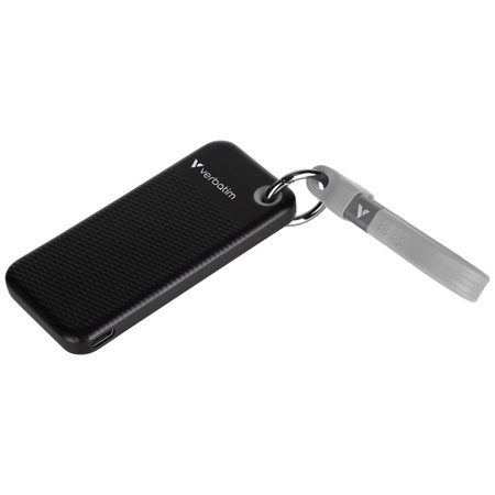 Dysk Zewnętrzny Verbatim Pocket SSD 1TB  - brelok do kluczy z kablem USB-C 3.2 gen.2 czarno-szary/black-grey 32190