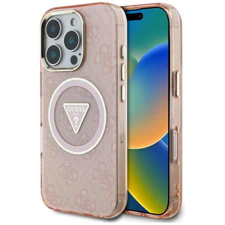 GUESS ETUI POKROWIEC Z DO MAGSAFE DO IPHONE 16 PRO Z METALOWYM WYKOŃCZENIEM