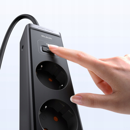 MCDODO ŁADOWARKA SIECIOWA LISTWA ZASILAJĄCA GAN TYP C 6X USB-C USB AC 1,5M