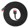 BASEUS KABEL PRZEWÓD USB / LIGHTNING QC3.0 2A 3M CZARNO-CZERWONY