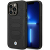 Etui BMW BMHMP14X22RPSK na iPhone 14 Pro Max - czarne Leather Seats Pattern MagSafe