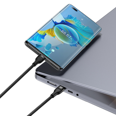 Baseus Flash Series Ⅱ kabel do szybkiego ładowania 2w1 USB-C - 2xUSB-C 100W 1.5m czarny