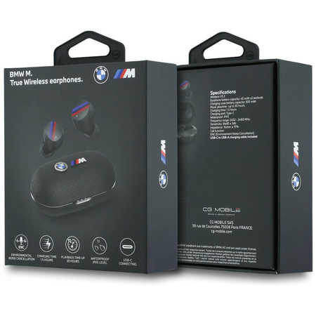 Słuchawki Bluetooth TWS BMW M Metal Logo ENC czarny