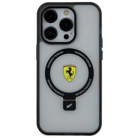 Etui Ferrari Ring Stand 2023 Collection MagSafe do iPhone 15 Pro Max - przezroczyste