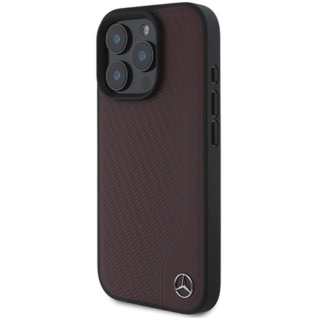 MERCEDES HARDCASE DO IPHONE 16 PRO 6.3 MB WOOD IMITATION LEATHER DO MAGSAFE