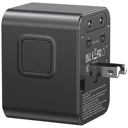 USAMS ŁADOWARKA SIECIOWA TRAVEL ADAPTER 17W DO US/AU/EU/UK Z USB-C USB-A