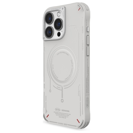 Skinarma etui Mecha iPhone 16 Pro 6.3 Magnetic Charging jasno szary/ light grey