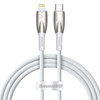 Baseus Glimmer Series kabel do szybkiego ładowania USB-C - Lightning 480Mb/s PD 20W 1m biały