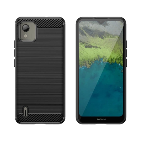 HURTEL ETUI SILIKONOWE CARBON CASE DO NOKIA C110 OCHRONA PRZECIW UDERZENIOM