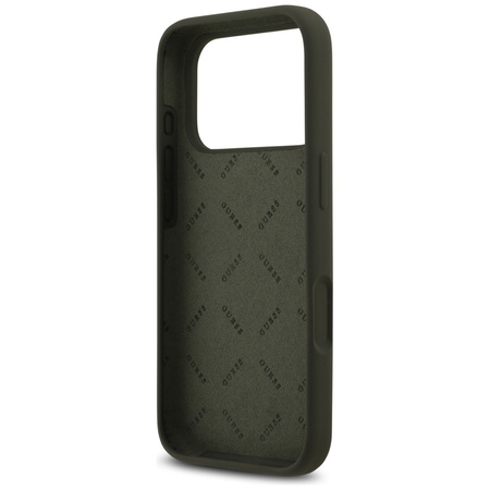 Etui Guess Silicone Big 4G Script do     iPhone 17 Pro Max khaki