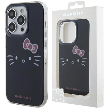 Etui Hello Kitty IML Kitty Face na iPhone 15 Pro - czarne