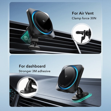 ESR HALOLOCK CAR MOUNT MAGNETIC WIRELESS CHARGER QI2 15W DO IPHONE 12 13 14