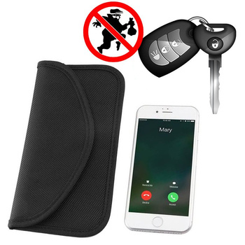 HURTEL ETUI FARADAY DO KLUCZY SAMOCHODOWYCH BLOKUJĄCE FALE RADIOWE 20X11 CM