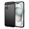 HURTEL ETUI SILIKONOWE CASE POKROWIEC DO IPHONE 16 PLUS CARBON CZARNE