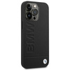 Etui BMW BMHCP14LSLLBK na iPhone 14 Pro - czarne Leather Stamp
