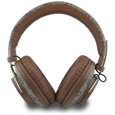 Słuchawki nauszne Guess Triangle Logo    Bluetooth ENC brązowy