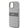 DKNY CASE DO IPHONE 15 PLUS 14 PLUS Z LOGO MONO STRIPE I METALOWYM AKCENTEM