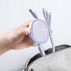Mcdodo Kabel do telefonu, zwijany, do iPhone, Micro USB,  USB-C, 3w1, 66W, fioletowy