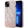 Etui Guess GUHMP14MHGCFSEP na iPhone 14 Plus - różowe GCube Stripes MagSafe