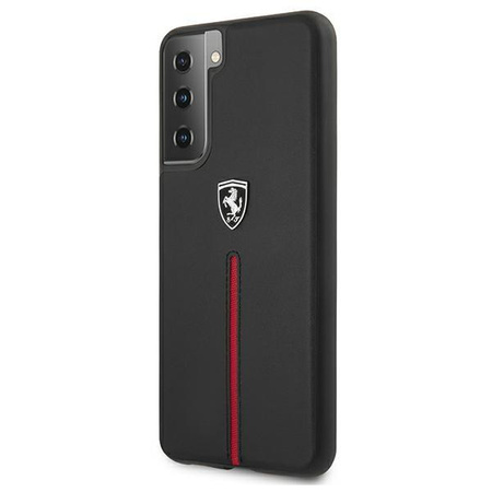 Ferrari FEOSIHCS21MBK S21+ G996 czarny/black hardcase Off Track Leather Nylon Stripe