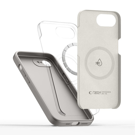 TECH-PROTECT SILICONE MAGSAFE IPHONE 16E / 17E STONE GREY