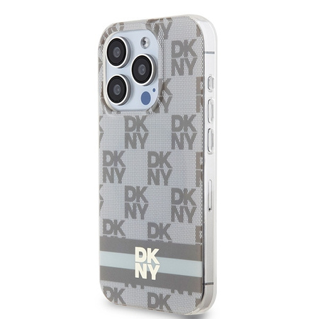 DKNY ETUI HARDCASE DO IPHONE 15 PRO DO MAGSAFE IML CHECKERED MONO PATTERN